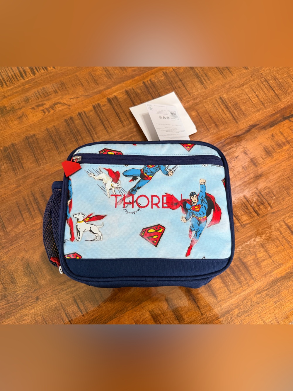 NWT Pottery Barn Kids Superman Cold Back Lunchbox